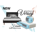 Versaj Bračni Krevet 216X164X108 cm - Crni + Forma Dušek za Bračni krevet 160x200 cm
