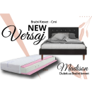Versaj Bračni Krevet 216X164X108 cm - Crni + Madison Dušek za Bračni krevet 160x200 cm