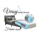 Versaj Bračni Krevet 216X164X108 cm - Sivi + Forma Dušek za Bračni krevet 160x200 cm
