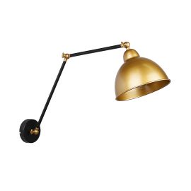 Truck Zidna Lampa Crno Zlatna 1x40W E27