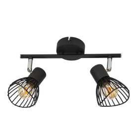 Fly Plafonska Lampa Crna 2 2x40W E14