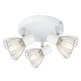 Fly Plafonska Lampa Bela Hrom 1 3x40W E14 
