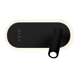 Miracle Zidna Lampa Crna Mat 6W+3W led4000K