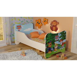Dečiji Krevet 160X80Cm Happy Kitty Dog Adventure in the Forest šareni