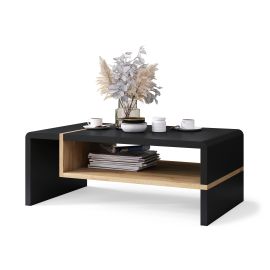 Klub sto FOLK Crni Hrast Craft Zlatni