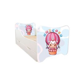 ABC Beds Dečiji Krevet sa Fiokom 160X80 cm Magična Kravica u Balonu