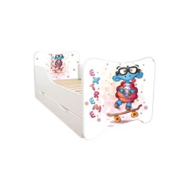 ABC Beds Dečiji Krevet sa Fiokom 160X80 cm Kornjača na Skejtu