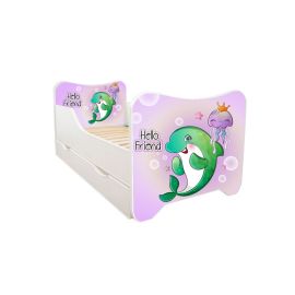 ABC Beds Dečiji Krevet sa Fiokom 160X80 cm Delfin i Meduza