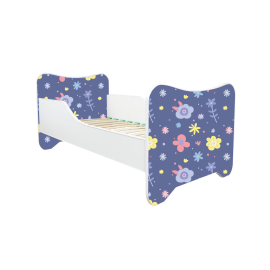 ABC Beds Dečiji Krevet 160X80 cm Ljubičasti Cvetići
