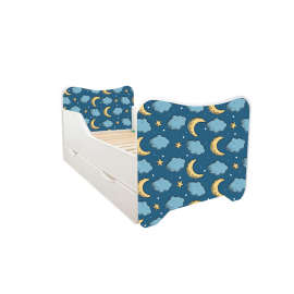 ABC Beds Dečiji Krevet sa Fiokom 160X80 cm Mesec i Oblak