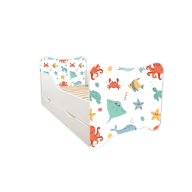 ABC Beds Dečiji Krevet sa Fiokom 160X80 cm Vodeni Svet