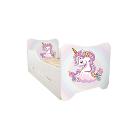 ABC Beds Dečiji Krevet sa Fiokom 160X80 cm Šareni Jednorog
