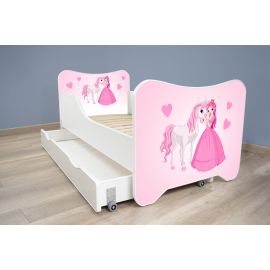 Dečiji Krevet za Devojčice 160X80Cm Happy Kitty + Fioka Princess And Horse