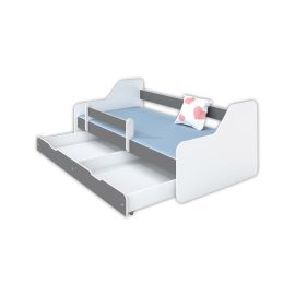 Krevet Sa Fiokom I Dušekom180X80 Dione I Sivi